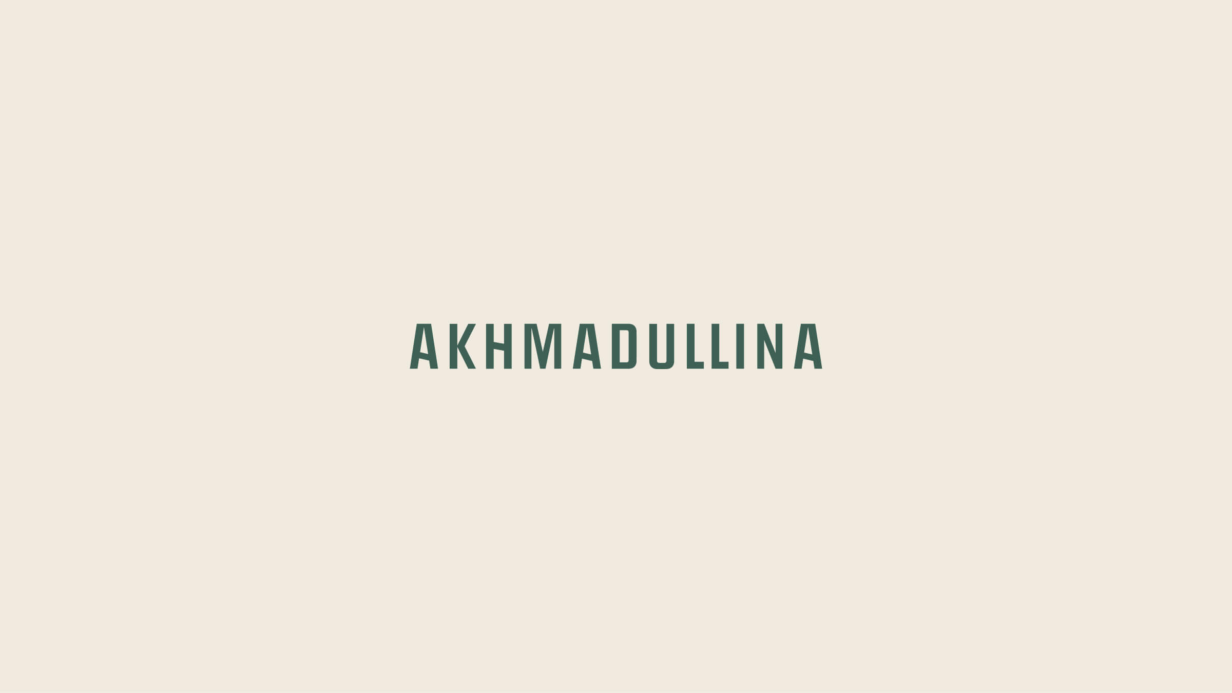 Alena Akhmadullina — rebranding