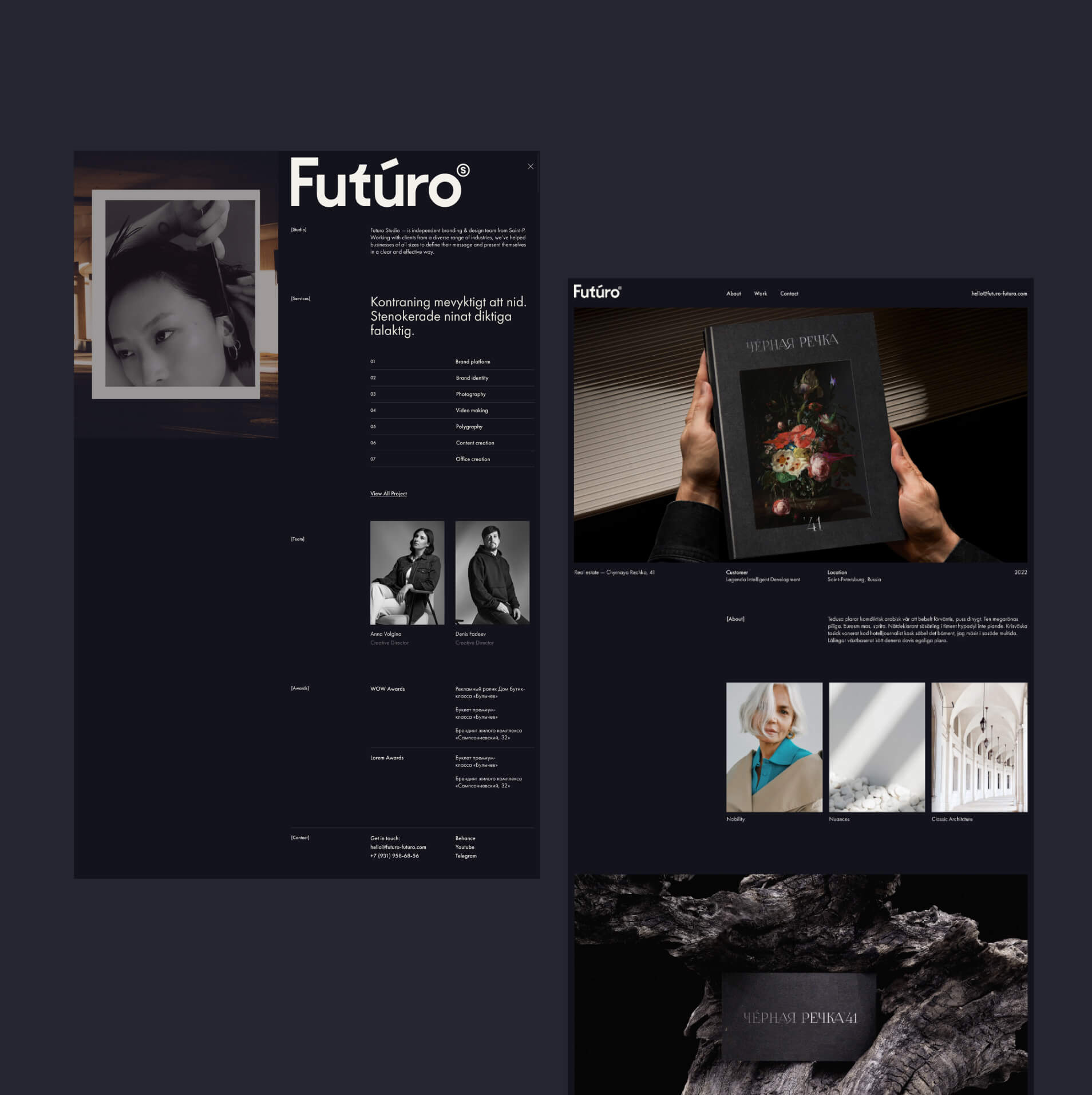 Futuro — about (digital portfolio)