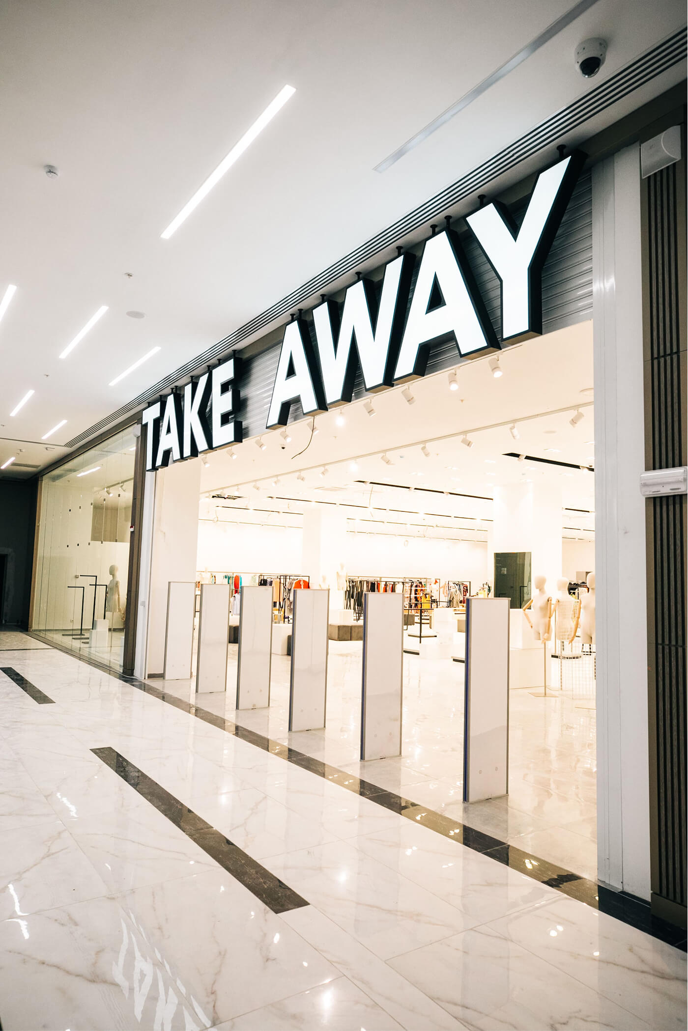 Take Away — applications (department store identity)